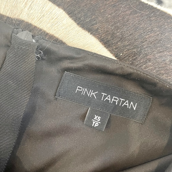 Pink Tartan XS Black Fringe Bottom Dress - Picture 3 of 5